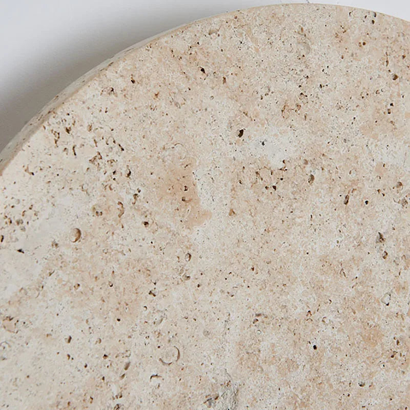 Rund naturlig sten vägglampa - väggsconce-lampa för inomhus sängbord och matrum - elegant väggbelysning Carvallo