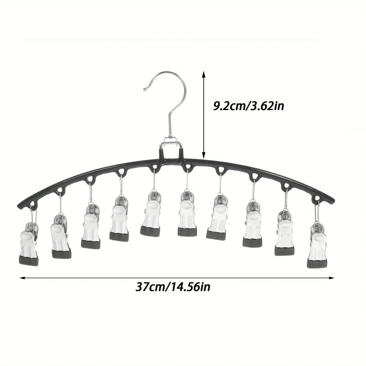 Carvallo Leggings-Organizer Klädhängare med 10 clips | För upp till 40 leggings | Platsbesparande hängregal | Garderobsförvaring Carvallo