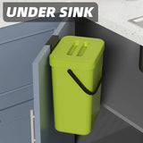 Carvallo Mini Soptunna | Med Lock | Hängande & Väggmontering | Kompakt & Luktblockerande | För Kök, Bad & Kontor Carvallo