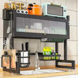 Royallure Justerbar Rostfritt Stål Diskstativ Skåp Organisatör för Kök Diskho Carvallo