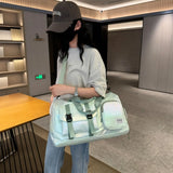 Carvallo Holografisk Resväska | Stilig Weekender Axelväska med Skofack | Perfekt för Weekendresor & Kortresor Carvallo