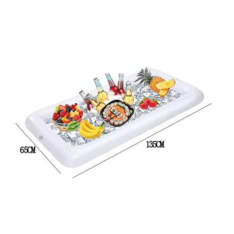 Carvallo  Uppblåsbar serveringsbar | Iskall buffétsskål | För sallader & drycker | Perfekt för BBQ, picknick & poolparty Carvallo