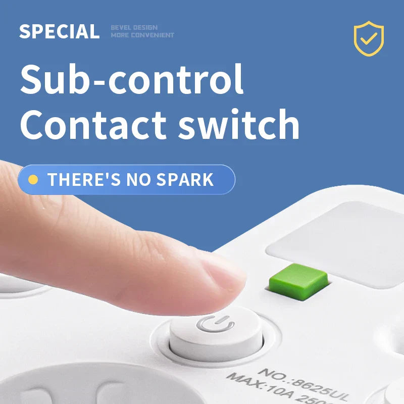 Carvallo VOLTRIQ ProLine | 3–4 uttag + 2× USB & 1× Typ-C | 2500 W | Överspänningsskydd & Kontrollswitch Carvallo