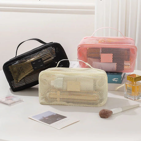 Carvallo ClarityBag Mesh | Transparent & Rymlig | 23 × 11 × 11 cm | För Resor & Vardag Carvallo