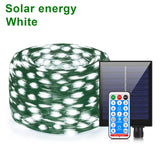 Carvallo Lichterkette 100M LumiSol ProLine | 8 Lägen | IP65 Vattentät | Extra ljusa LEDs | Fjärrkontroll & Snabbladdning | För Trädgård, Bröllop & Jul Carvallo