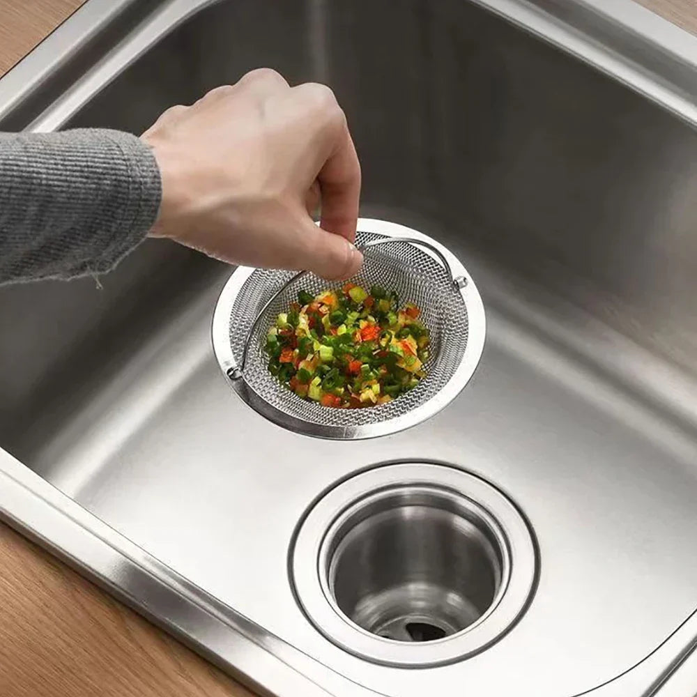 Carvallo DrainGuard Inox | Rostfritt avloppskorg för kök & bad | Fångar matrester & hår | Rostfritt & hållbart Carvallo