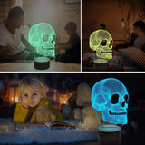 GlowSkull - 3D LED Nattlampa för Barn med Färgändring och Fjärrkontroll Carvallo