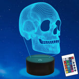 GlowSkull - 3D LED Nattlampa för Barn med Färgändring och Fjärrkontroll Carvallo