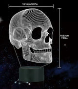 GlowSkull - 3D LED Nattlampa för Barn med Färgändring och Fjärrkontroll Carvallo