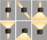 Modern LED vägglampa i kubdesign Carvallo