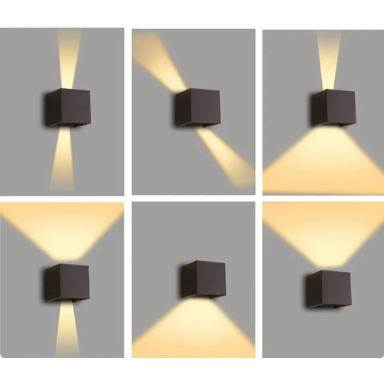 GlowCube LED Vägglampa | Justerbart Ljus och Trådlös Design för Hem/Kontor Carvallo