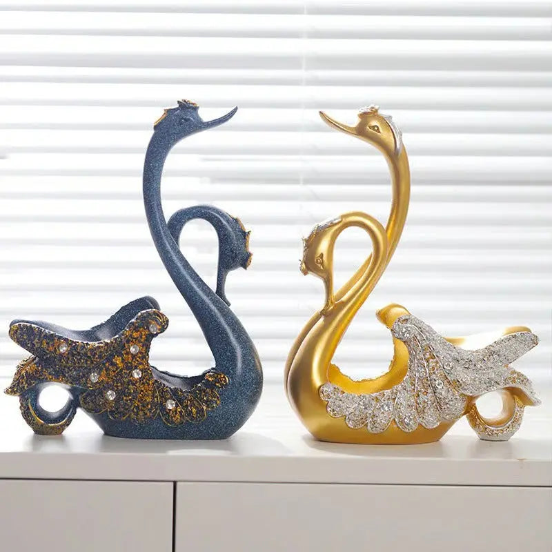 Elegant Swan-vinställ - Konstnärlig flaskhållare för snygg heminredning MILA Sverige