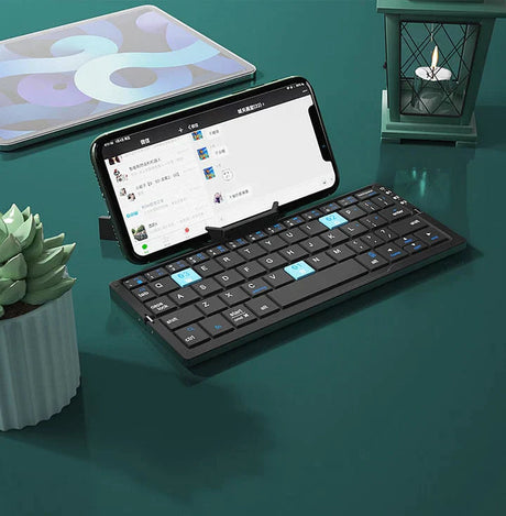 Ergonomiskt Trådlöst Tangentbord för Smartphone och Surfplatta, Kompakt Design Hemnix