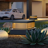 Matt svart ram sol utomhus postlampa Carvallo