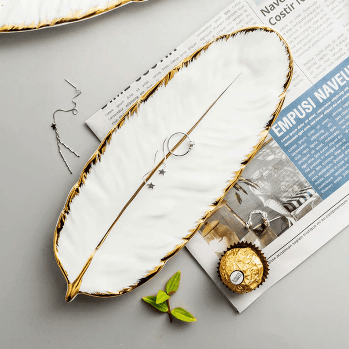 Bananblad keramiska tallrikar MILA Sverige