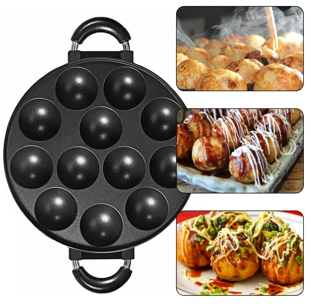 Non-stick Takoyaki-panna – Gjuten aluminiumkulform för japanska snacks och cake pops MILA Sverige