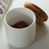 Modern keramikförvaringsburk med trälock – Svart eller Vit Carvallo