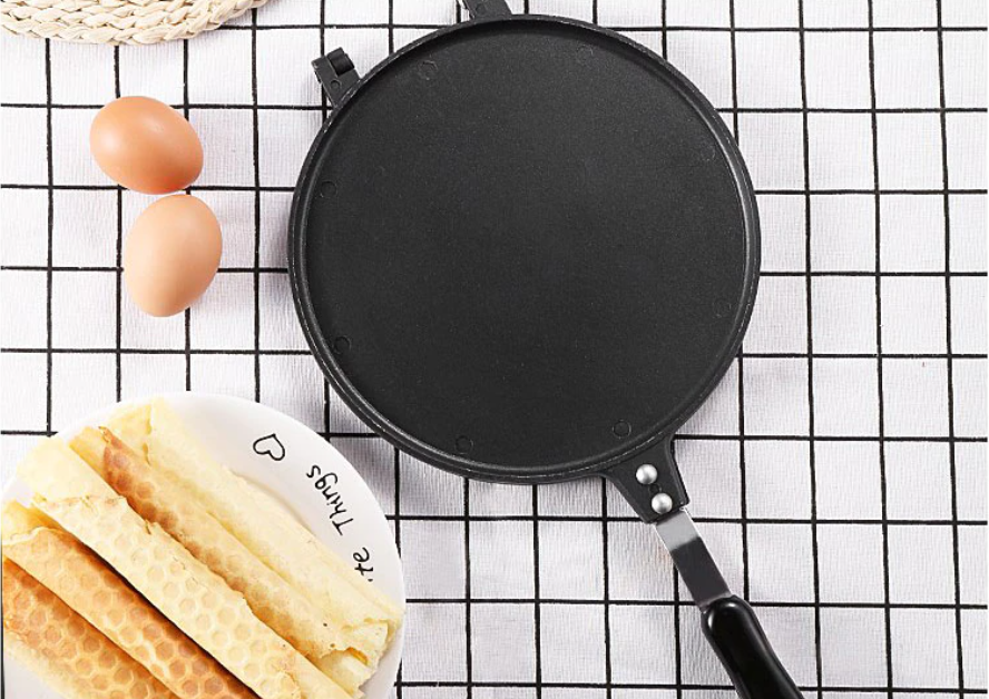 Carvallo Waffle Pan with Shape | Quick Breakfast Delight | For Children & Family | Stainless Steel with Non-Stick Handle Carvallo