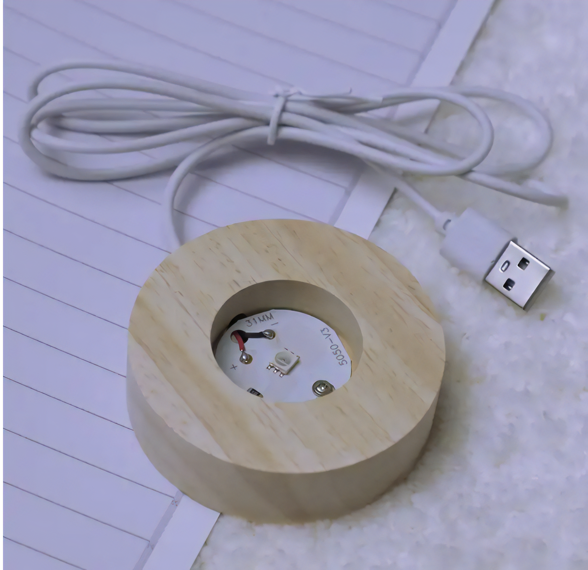 Carvallo - 3D kristall solsystemlampa med upplyst stjärninskription Carvallo