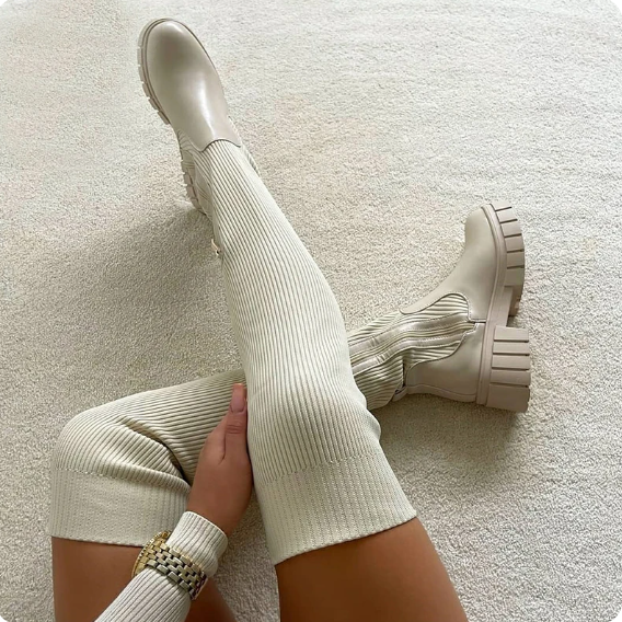 Sexiga läder stövlar för kvinnor 2024 Ny kollektion Carvallo