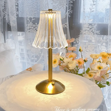 Trådlus kristallbordslampa med dimmerfunktion Carvallo