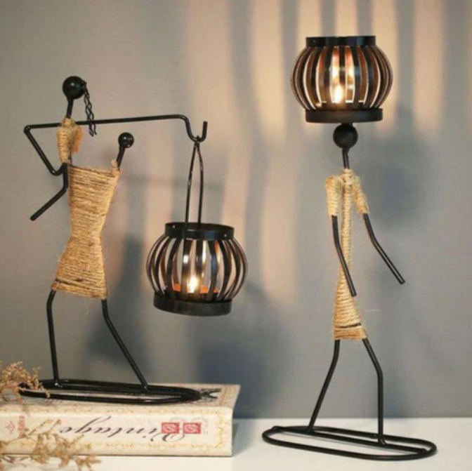 Vintage-inspirerad ljusstake Carvallo