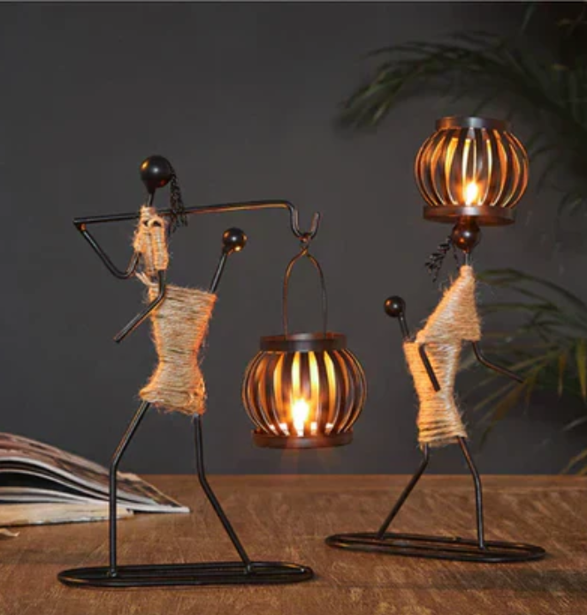 Vintage-inspirerad ljusstake Carvallo