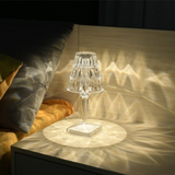 Acryln glass kristall bordlampa Carvallo