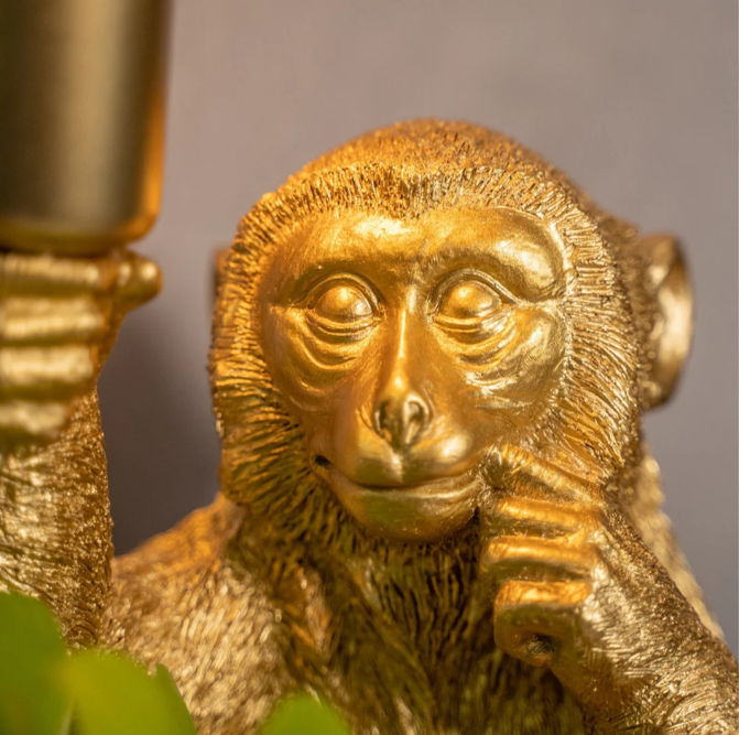 Elegant Guld Apa Blomkruka Lampa Carvallo