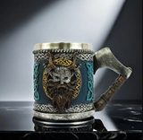 Nordisk krigare keramisk mugg — Robust vikingastil MILA Sverige