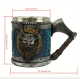 Nordisk krigare keramisk mugg — Robust vikingastil MILA Sverige