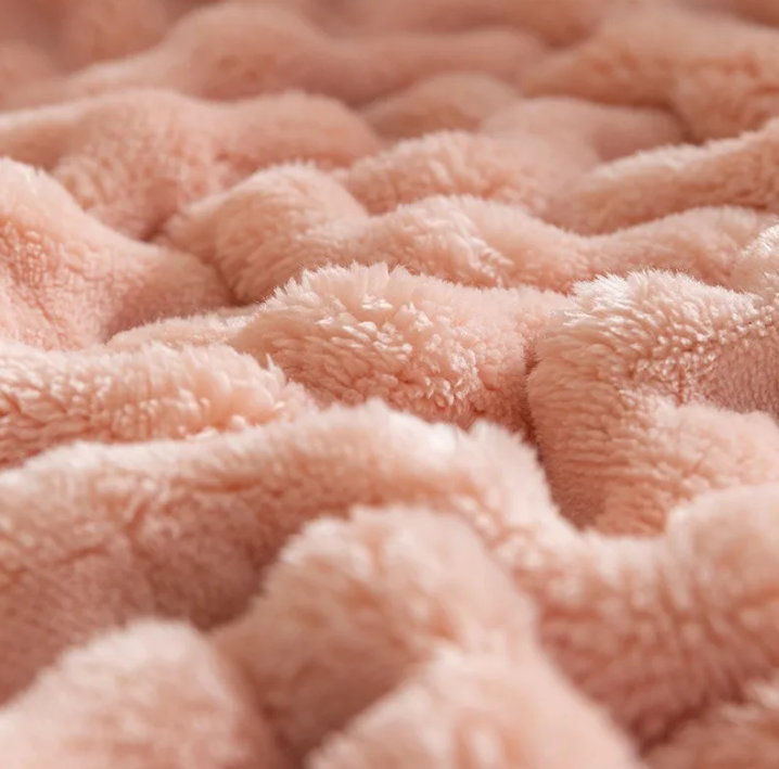 Lyxig fleecefilt med bubbelstruktur Carvallo