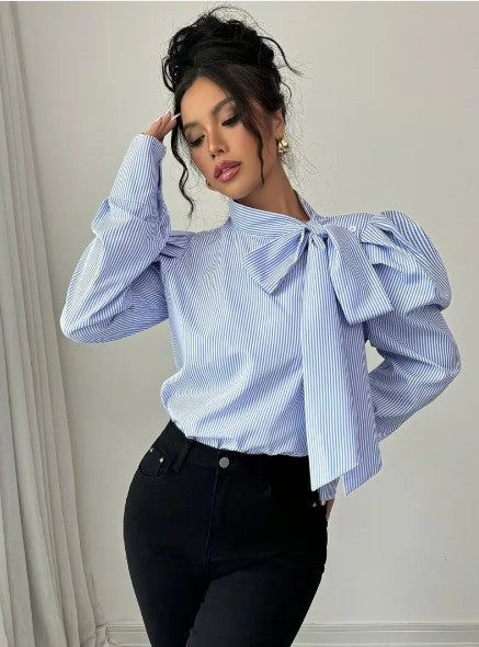 Dam Överdimensionerad Blus Elegant Bomull