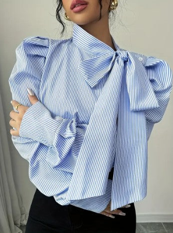 Dam Överdimensionerad Blus Elegant Bomull