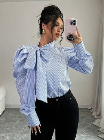 Dam Överdimensionerad Blus Elegant Bomull