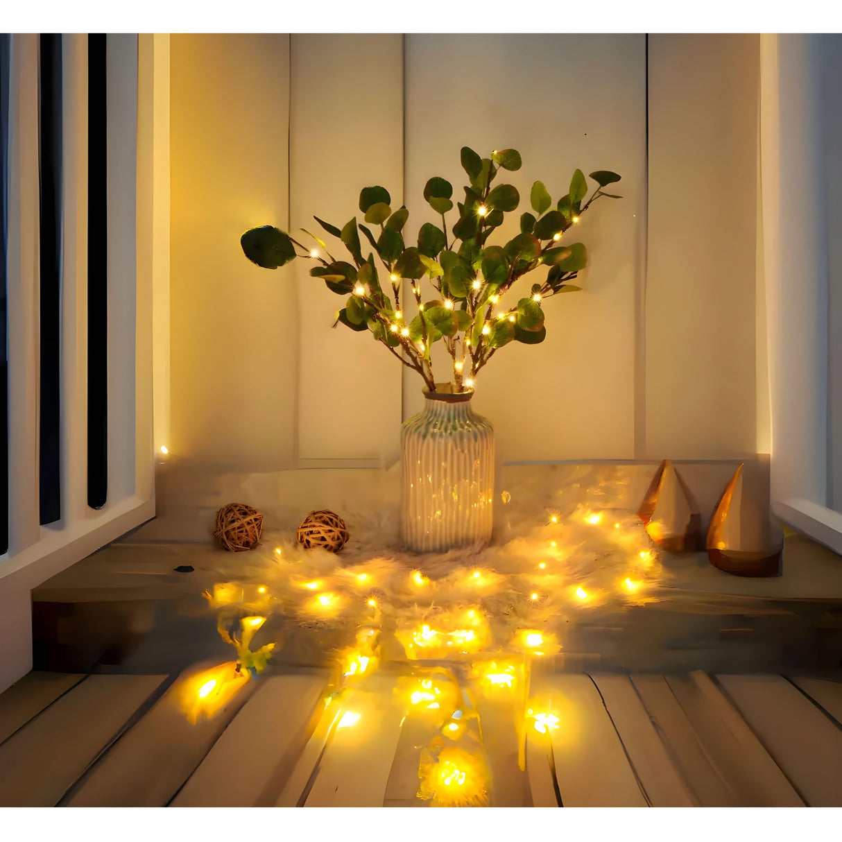 GlimmerOlive Light - Dekorativ olivkvist älvsljus Carvallo