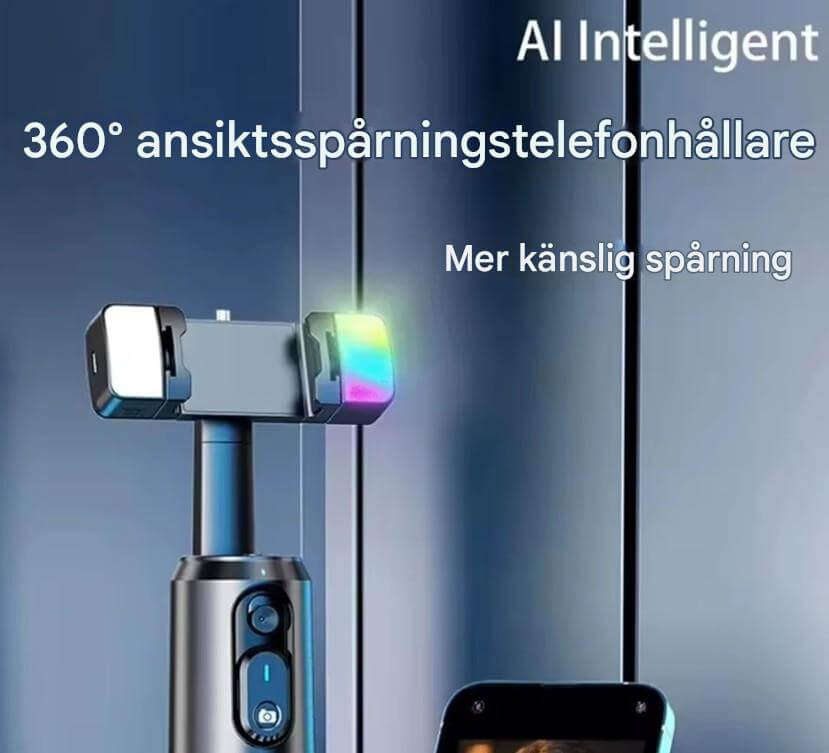 AiveloTrack – AI 360° Ansiktsspårande Mobilhållare | Handsfree-inspelning för Vloggar, Livesändningar & Videosamtal-Video Tripods-BB-Hemnix