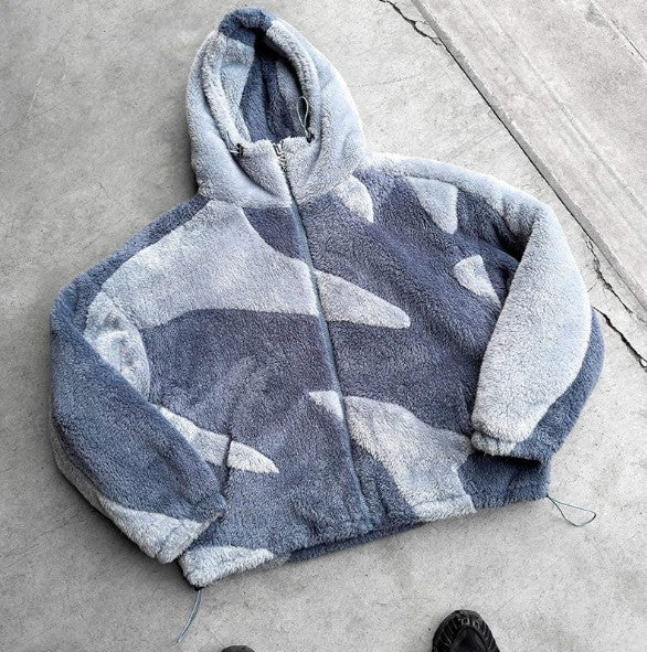 Herrjacka Vinter Lammull Med Dragkedja-Jackor-Hemnix-Ljusblå-S-Hemnix