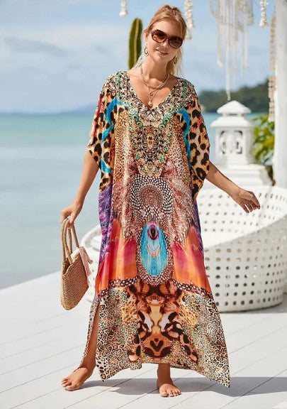 Kvinnors Lång Boho Klänning Grafiskt Regnbåge Polyester