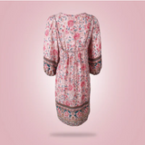 Damklänning Mini V-ringning Elegant Polyester