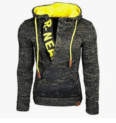 Herr Tröja Vintage Stil Varm Akryl-Herrtröjor-Hemnix-Gul-S-Hemnix