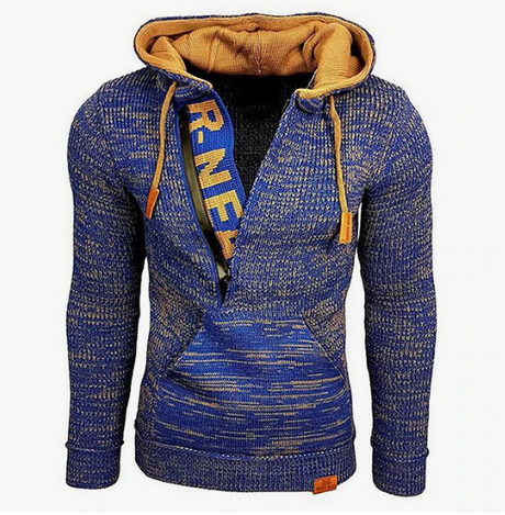 Herr Tröja Vintage Stil Varm Akryl-Herrtröjor-Hemnix-Blå-S-Hemnix