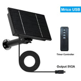 Carvallo 4W solpanel laddare för utomhusbruk | IP66 vattentät | Med USB/Typ-C/DC anslutningar & timer-funktion | För 6×18650 batterier (ingår inte) Carvallo