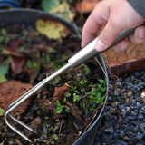 Carvallo ogräsjäter i rostfritt stål | 29 cm handverktyg | Ergonomisk & rostfri | För trädgård, rabatter & grönsaksodling Carvallo