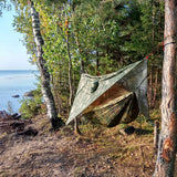 Carvallo Camping-hängematta | Integrerat myggnät & regnskydd | Ultraklight & rivtålig | 3-i-1 utomhuslösning Carvallo