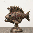 Steampunk Gearfish Sculpture – Invecklad metallkonst med industriell charm MILA Sverige