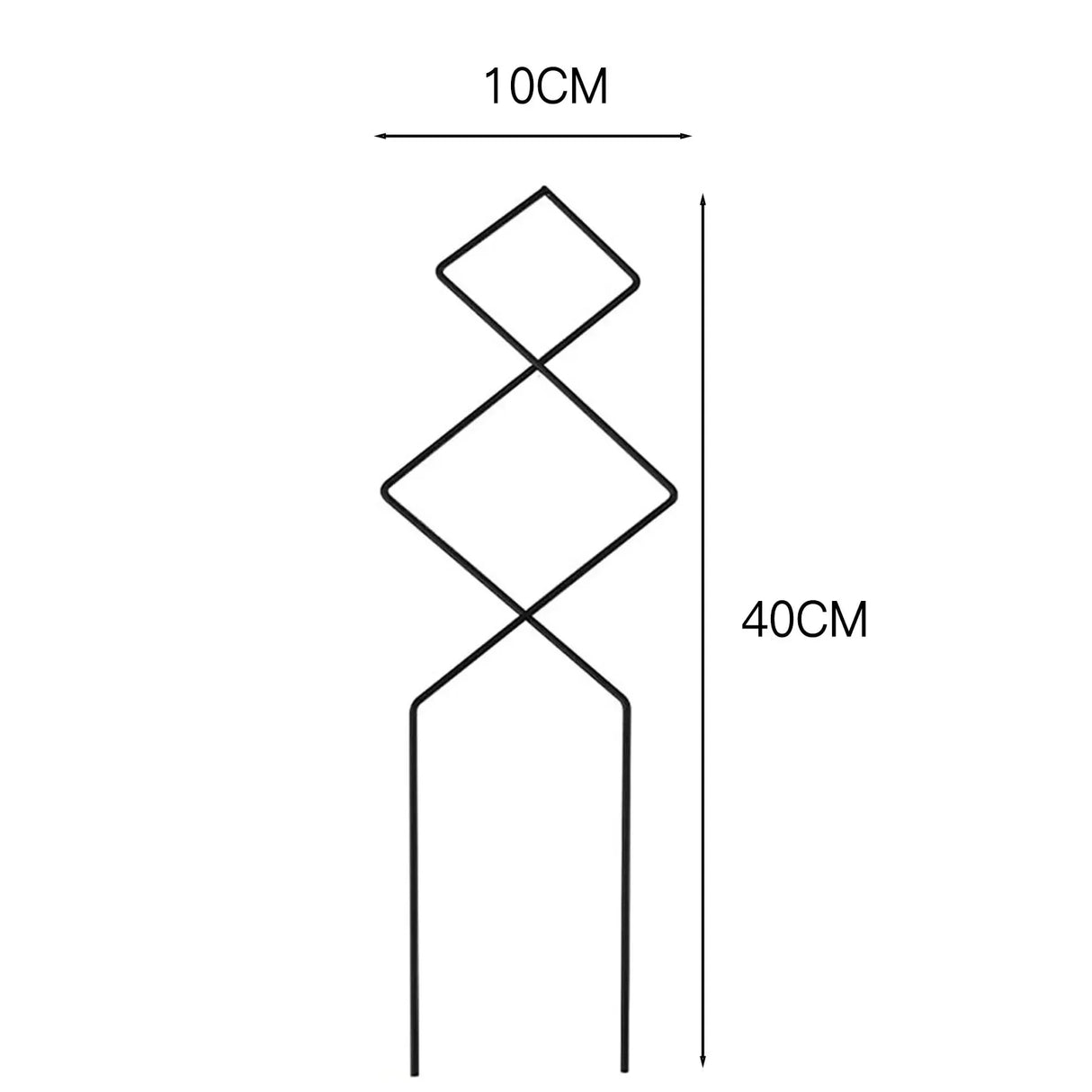 Carvallo Deco | Rankhjälp av metall för krukväxter | 10 × 40 cm | Stabil & dekorativ | För inomhus & utomhus Carvallo