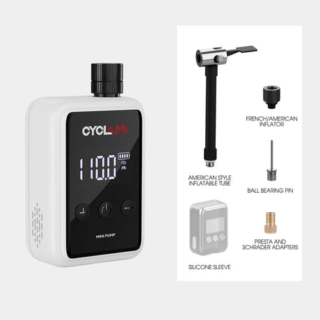 Carvallo Pro Elektrisk Luftpump | 150 PSI Högtryck | Bärbar Mini-Kompressor för cykel, bil & boll | USB-laddning Carvallo