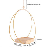 Carvallo Växthållare | Hängande hylla av trä | Blomma hängare för vardagsrum, balkong & inredning inomhus Carvallo
