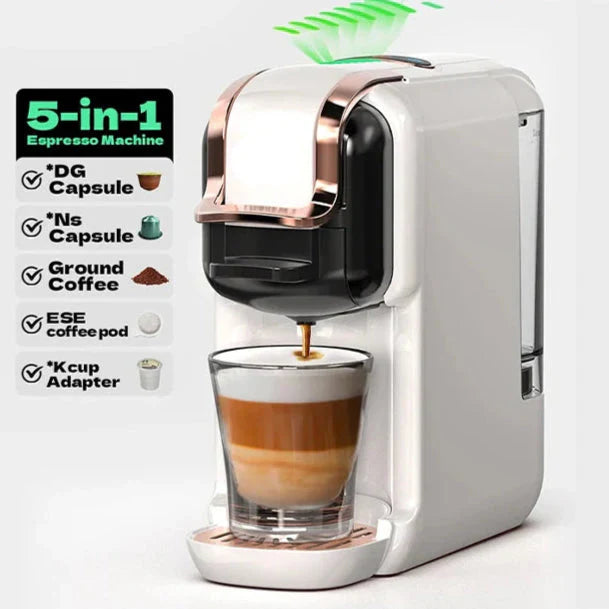 5-i-1 Kaffemaskin – 19-Bar Flerkapsel Bryggare Carvallo